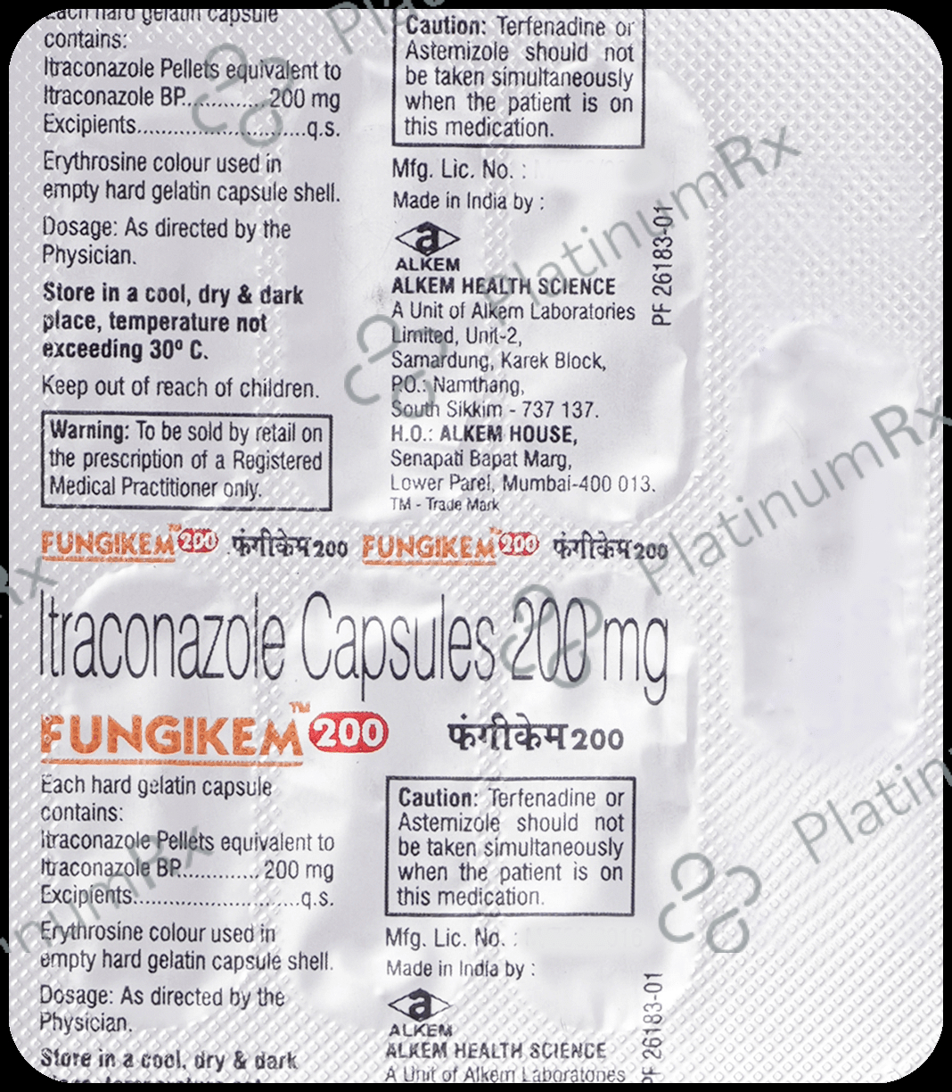 Fungikem 200mg Capsule 7s