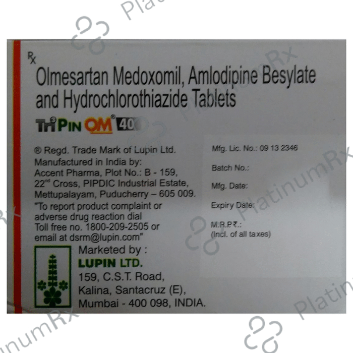 Tripin OM 40 5/12.5/40mg Tablet 10s