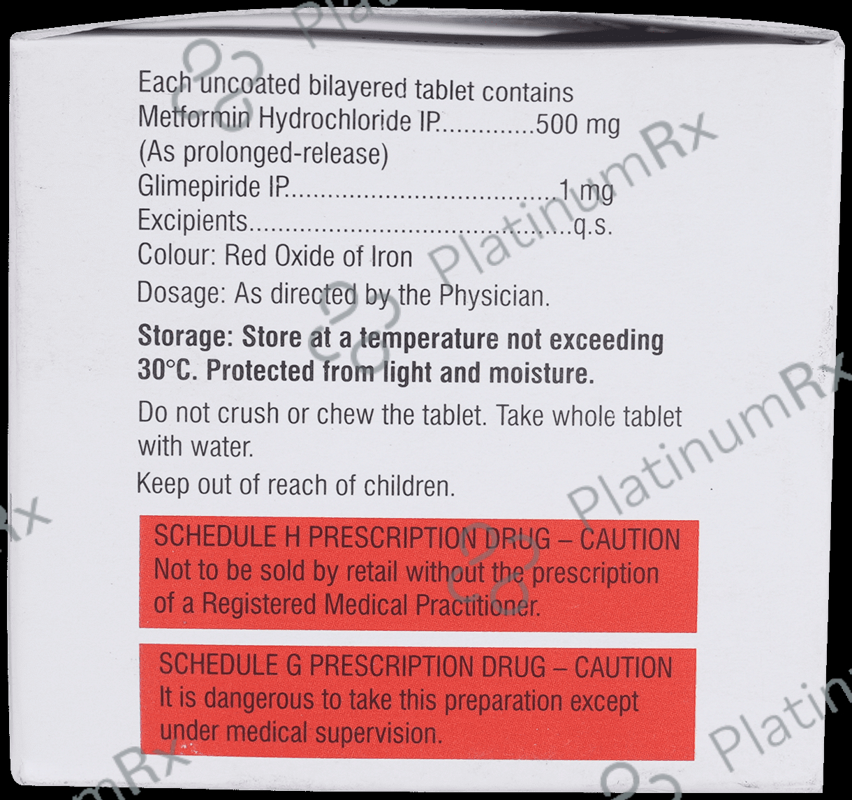 Obimet GX 1/500mg Tablet PR 15s
