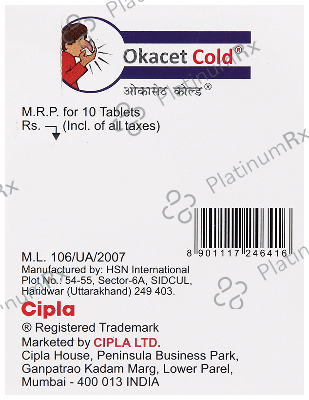Okacet Cold Tablet