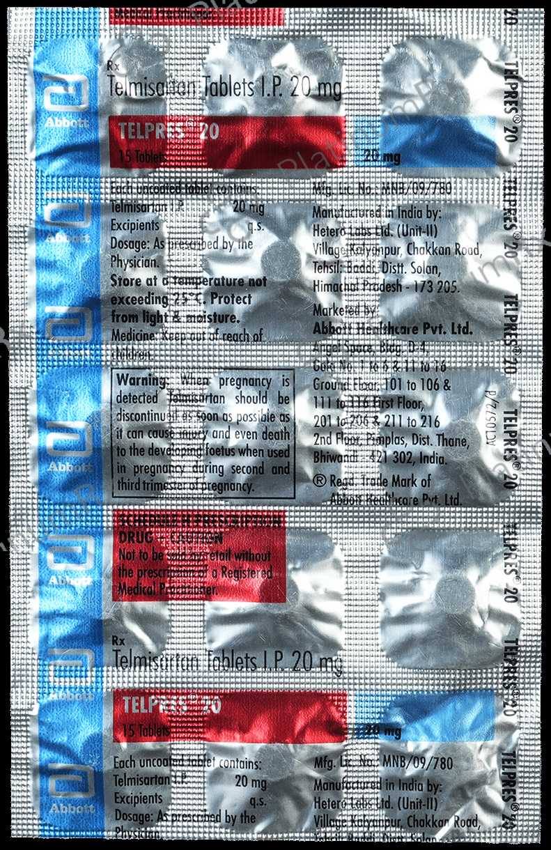 Telpres 20mg Tablet 15s