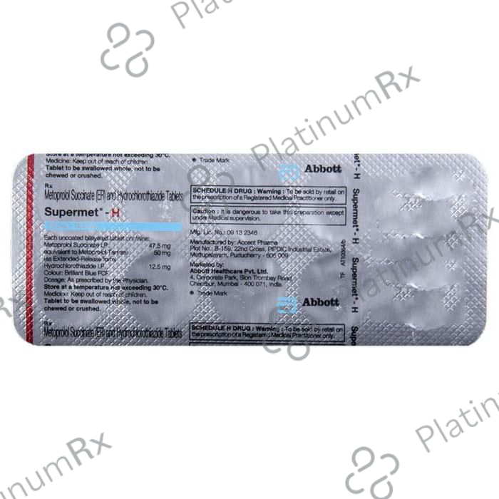 Supermet H 12.5/47.5mg Tablet 10s