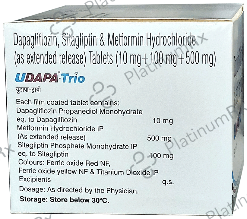Udapa Trio 10/500/100mg Tablet ER 10s