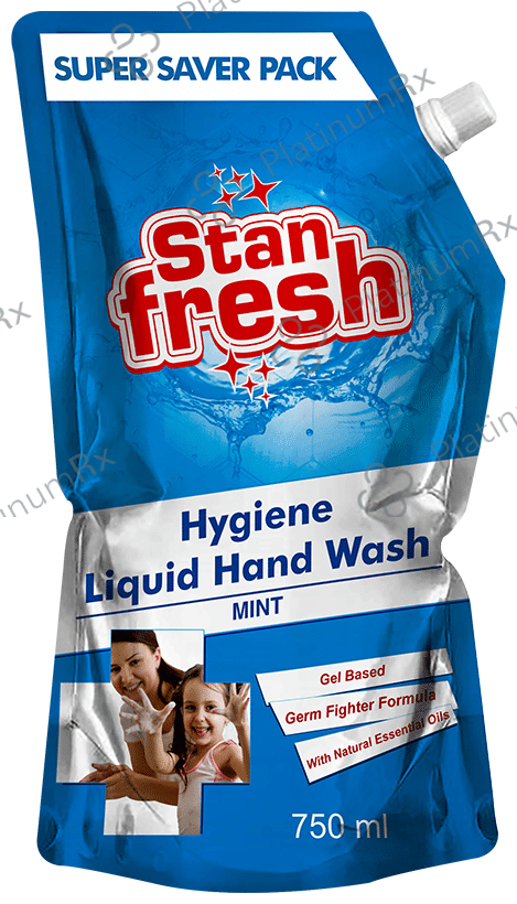Stanfresh Hygiene Liquid Hand Wash Mint (750ml Each) 1 Pack