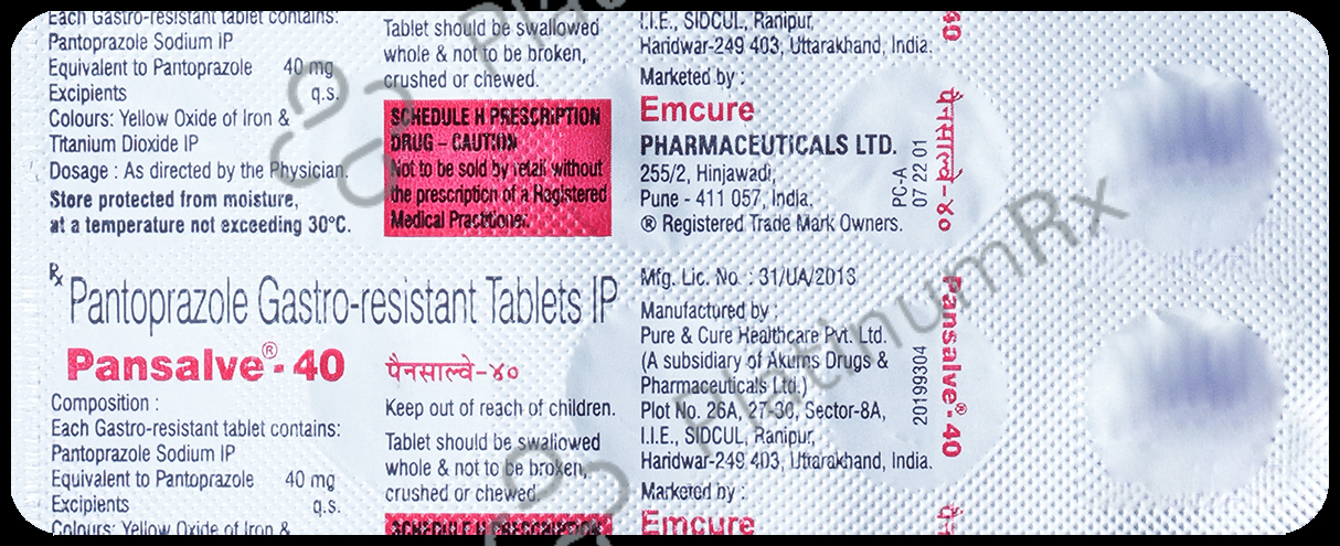 Pansalve 40mg Tablet