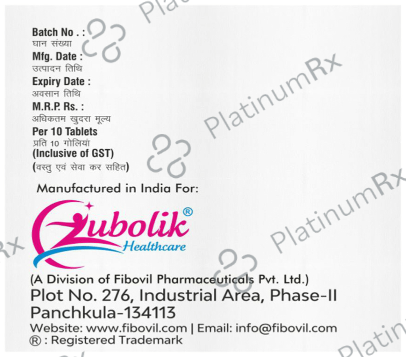 Zubomol P 100mg/325mg Tablet