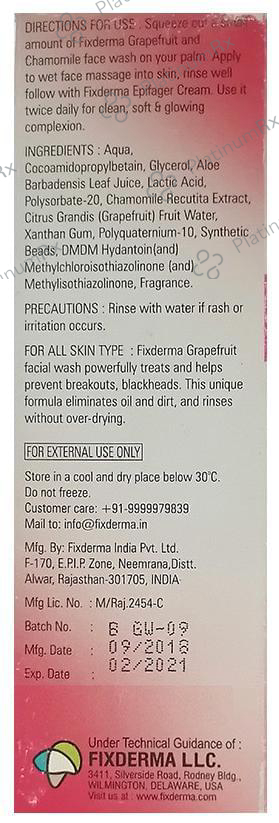 Fixderma Face Wash Grapfriut and Chamomile