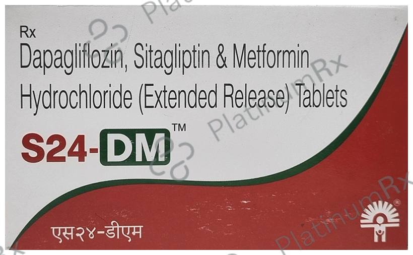 S24 DM 10/500/100mg Tablet 10s