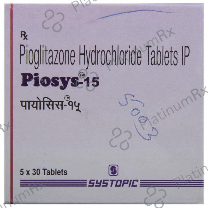 Piosys 15mg Tablet 30s