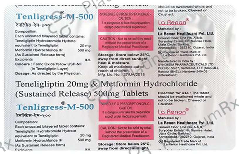 Tenligress M 500/20mg Tablet SR 10s