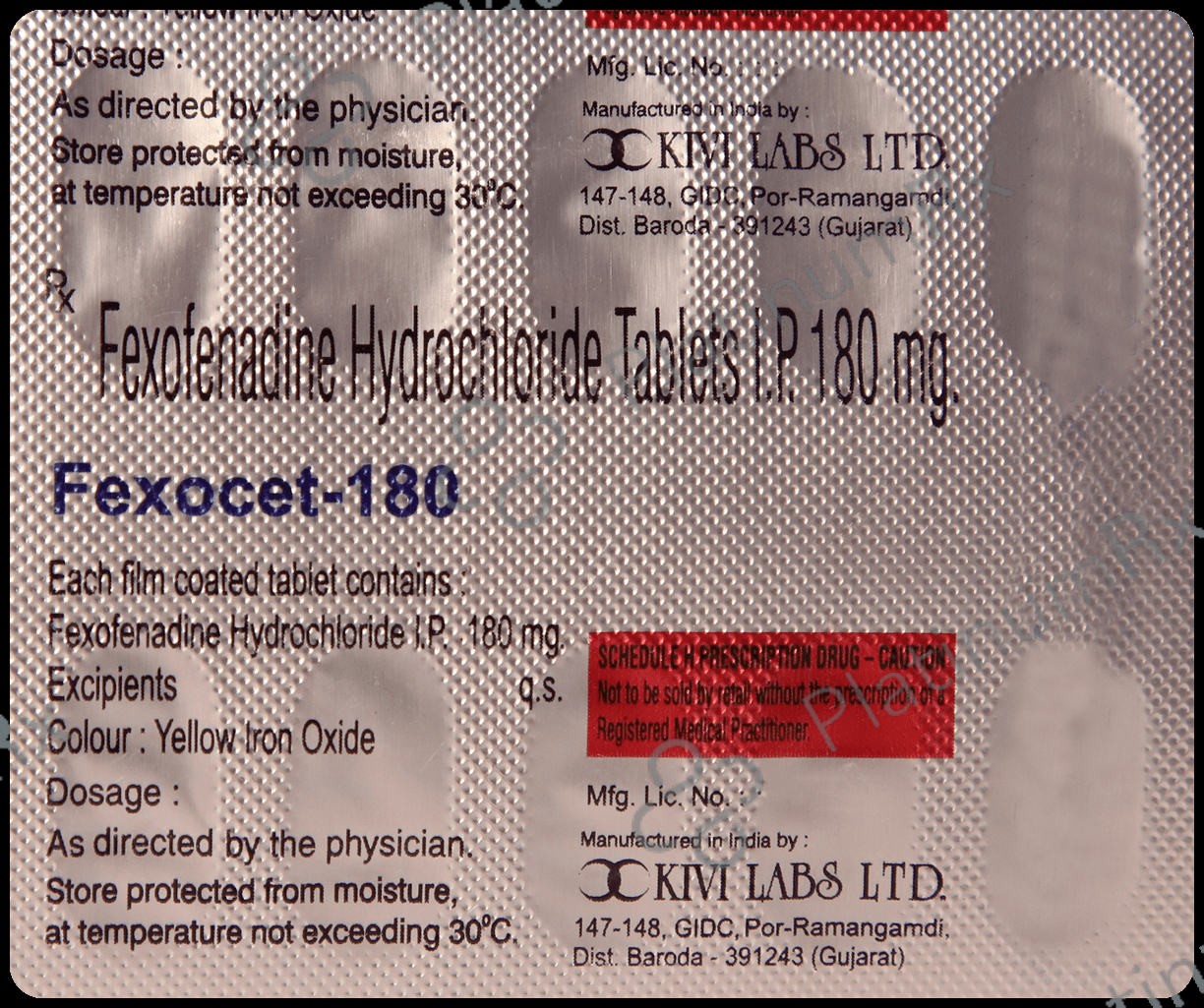 Fexocet 180mg Tablet