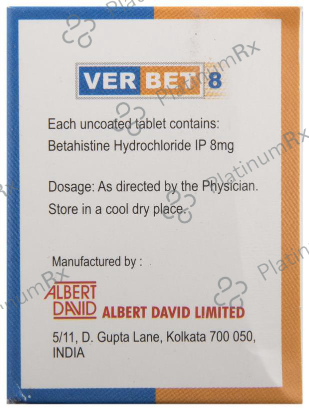 Verbet 8mg Tablet 10s