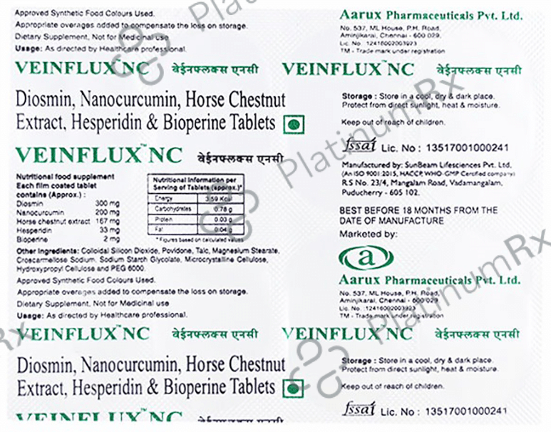 Veinflux NC 300/33mg Tablet 10s