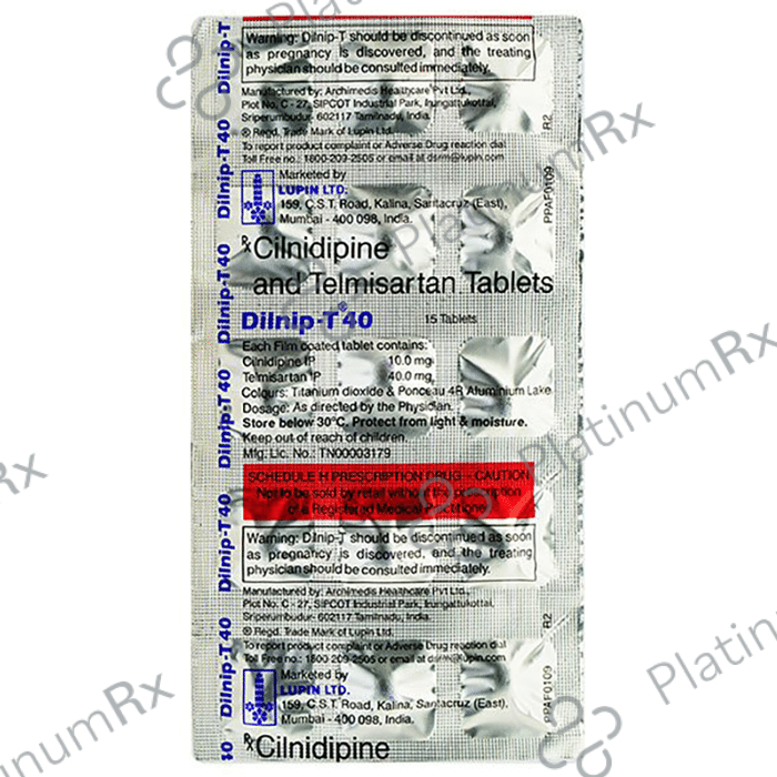 Dilnip T 10/40mg Tablet 15s