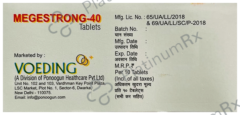 Megestrong 40 Tablet