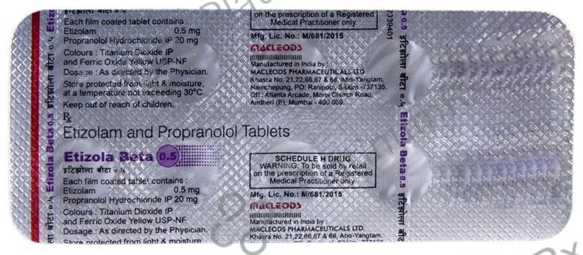 Etizola Beta 0.5 Tablet