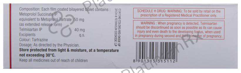 Telsar Beta 50 Tablet ER 10 tablets