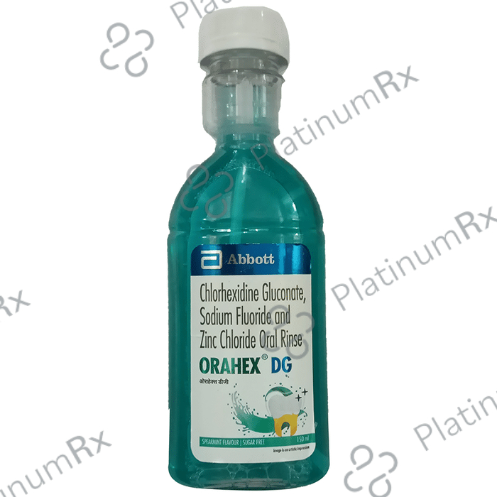 Orahex DG Oral Rinse Spearmint Sugar Free Mouth Wash 150ml