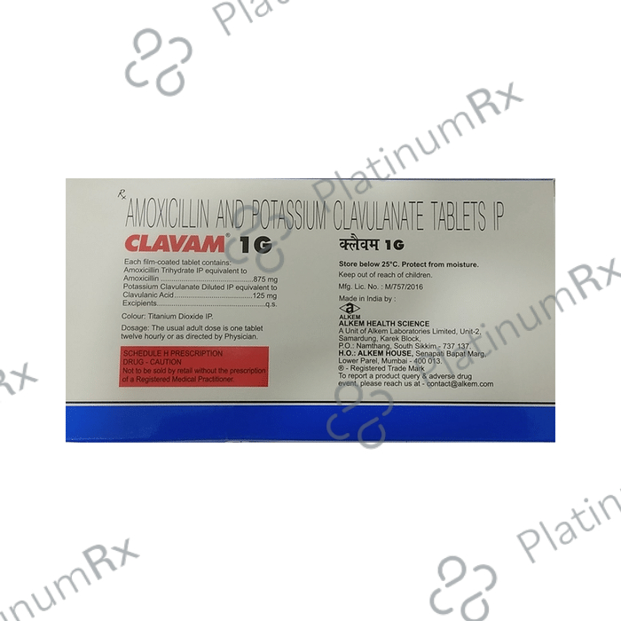 Clavam 1000mg Tablet 10s
