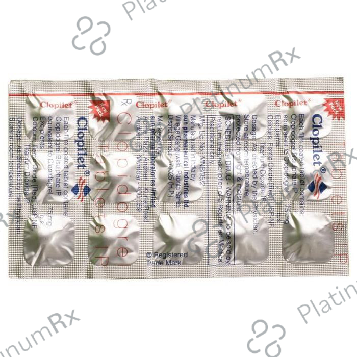 Clopilet 75mg Tablet 15s