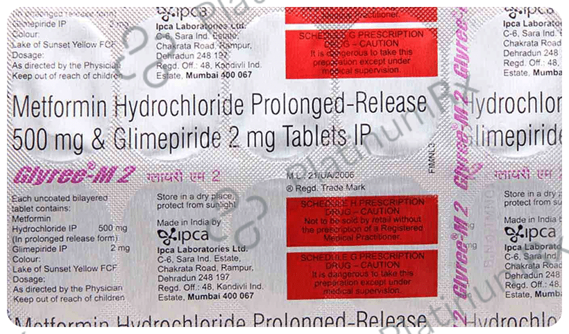 Glyree M 2/500mg Tablet PR 10s