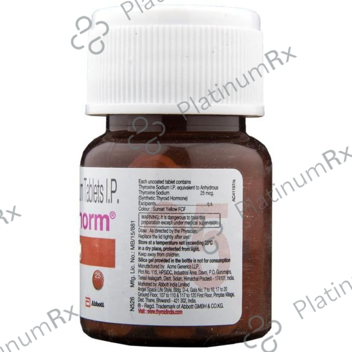 Thyronorm 25mcg Tablet 120s