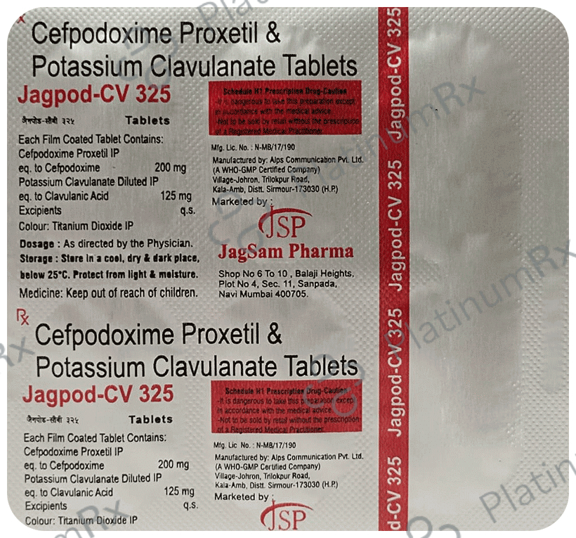 Jagpod CV 200mg/125mg Tablet
