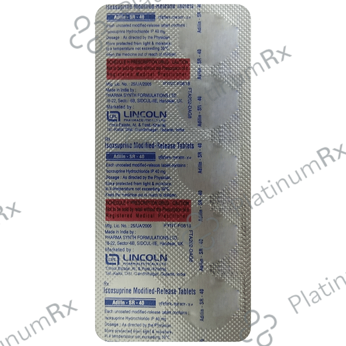 Adilin 40mg Tablet SR