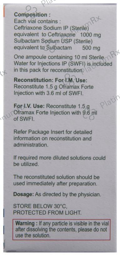 Oframax Forte 1.5g Injection