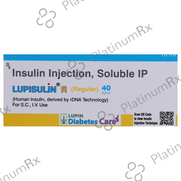 Lupisulin R (40 IU/ml) (1*10ml Vial) Soltion For Injection 10ml