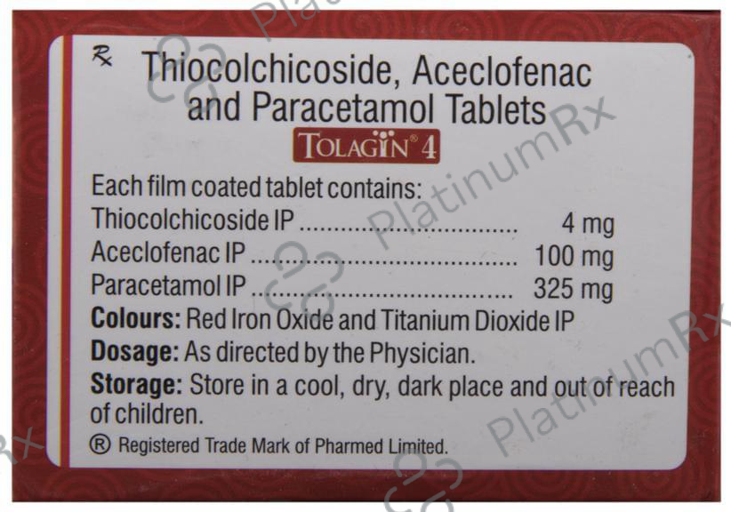 Tolagin 4 100/325/4mg Tablet 10s