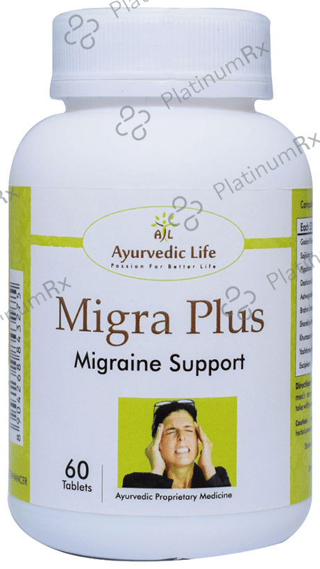Ayurvedic Life Migra Plus Migraine Support Tablet 60 tablets