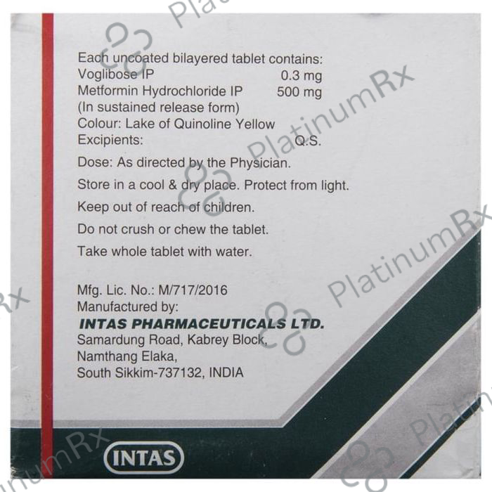 Voglitab M SR 500/0.3mg Tablet 15s