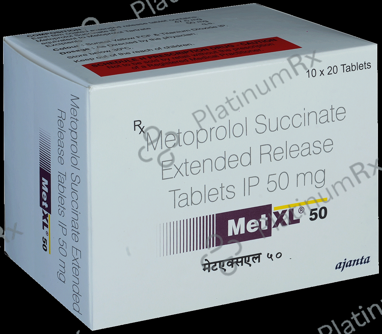 Met XL 50mg Tablet ER 20s