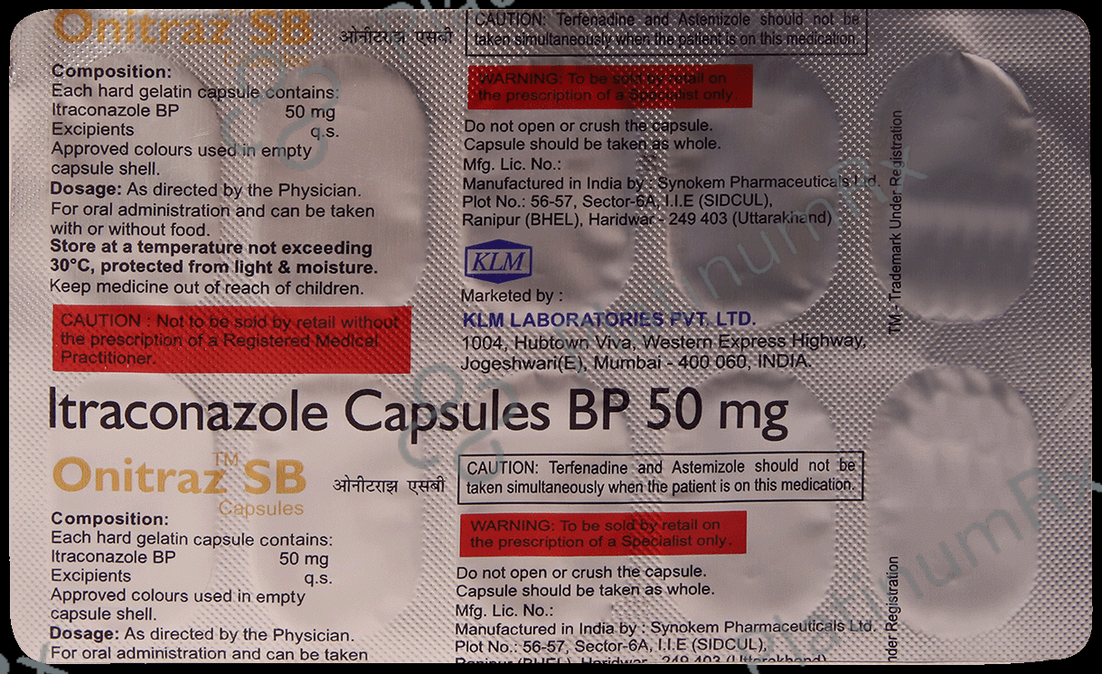 Onitraz SB 50mg Capsule