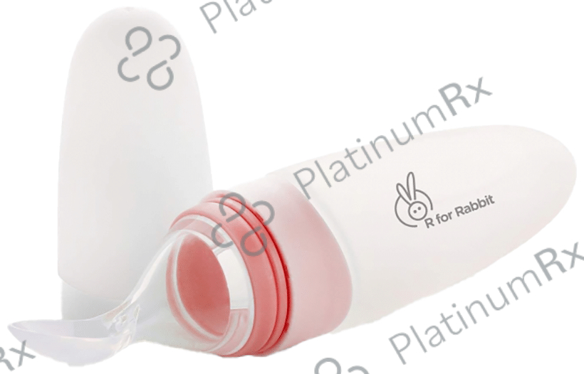 R for Rabbit First Feed Feeding Spoon Pink