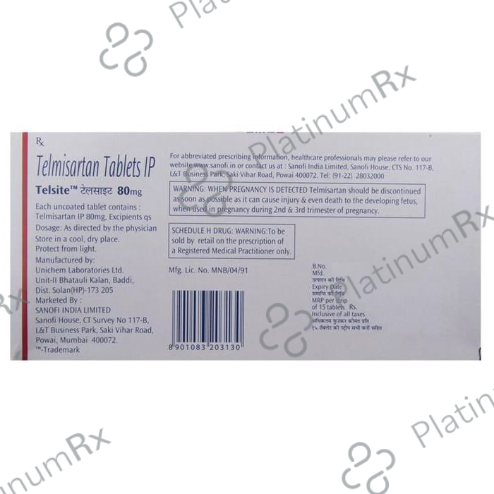 Telsite 80mg Tablet 15s