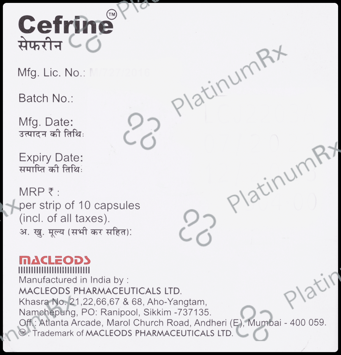 Cefrine 300mg Capsule