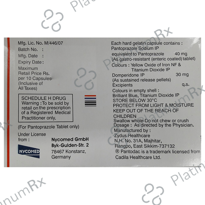 Pantodac DSR 30/40mg Capsule 15s PR