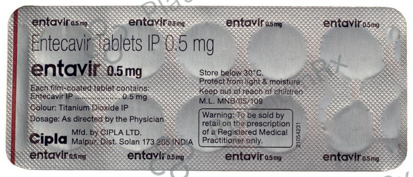 Entavir 0.5mg Tablet 10s