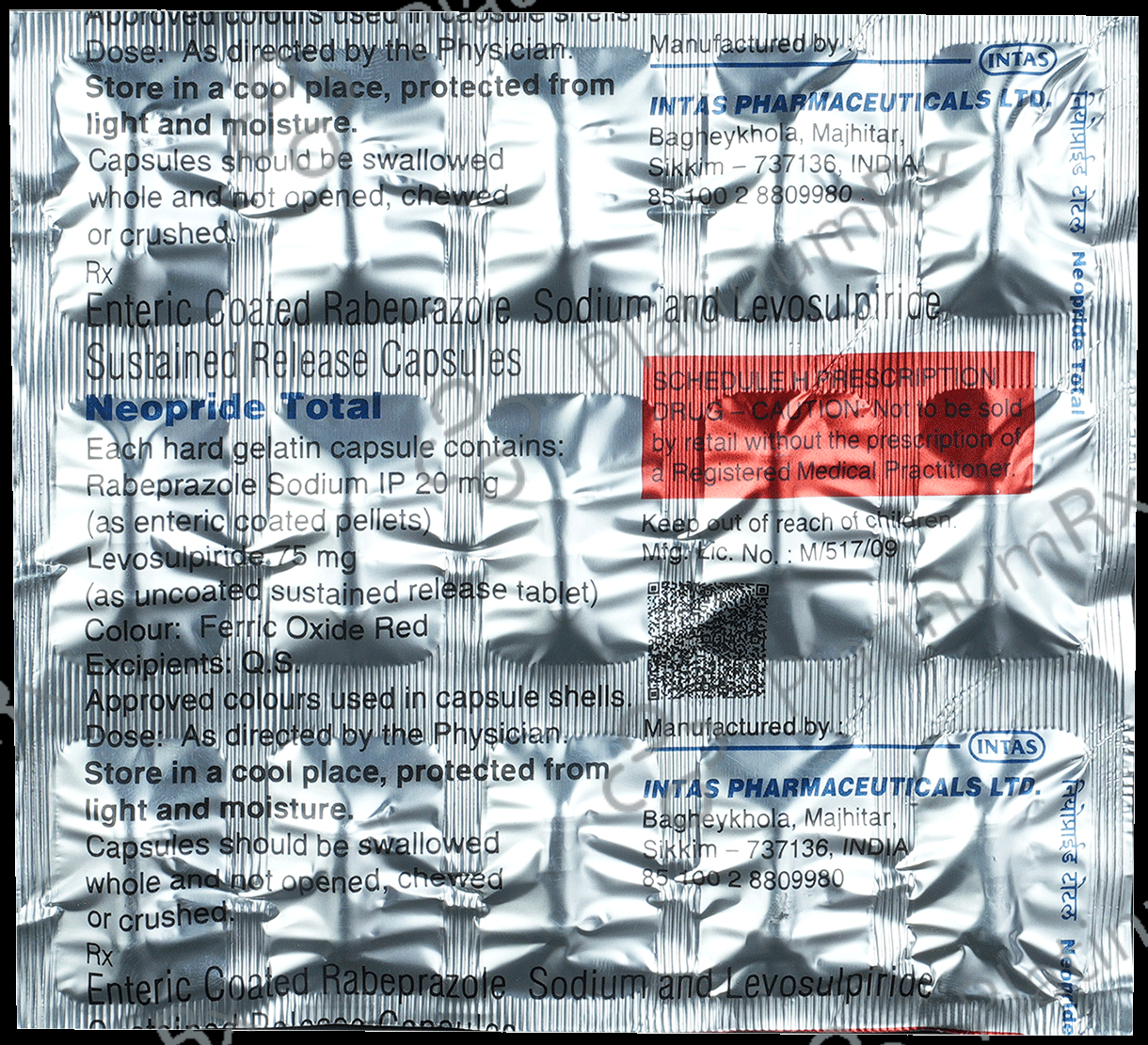Neopride Total 75/20mg Capsule SR 15s
