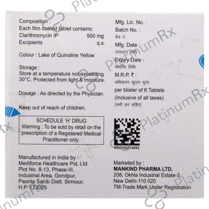 Clarinova 500mg Tablet 10s