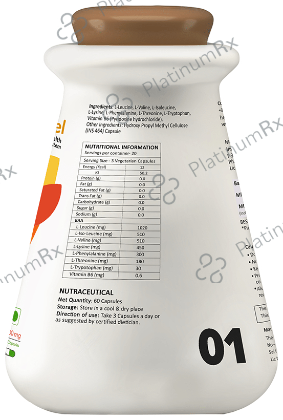 MyFitFuel EAA Plus 3000mg (Essential Amino Acids) Capsule 60 capsules