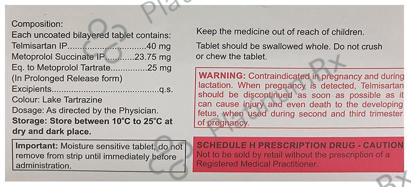 Eritel B 40/25mg Tablet PR 15s