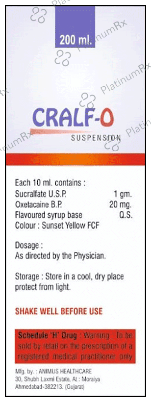 Cralf-O Oral Suspension Sugar Free