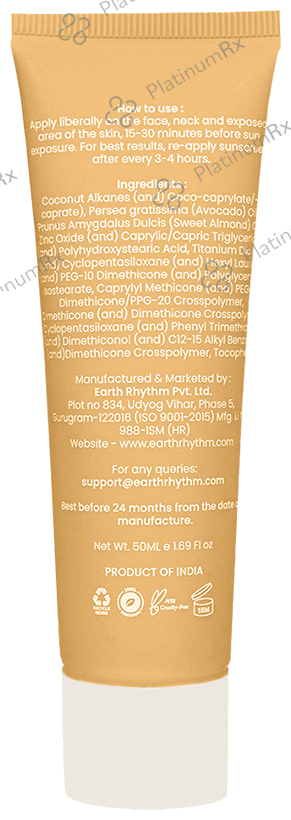 Earth Rhythm Phyto Shield Matte Mineral Sunscreen SPF 50 PA+++