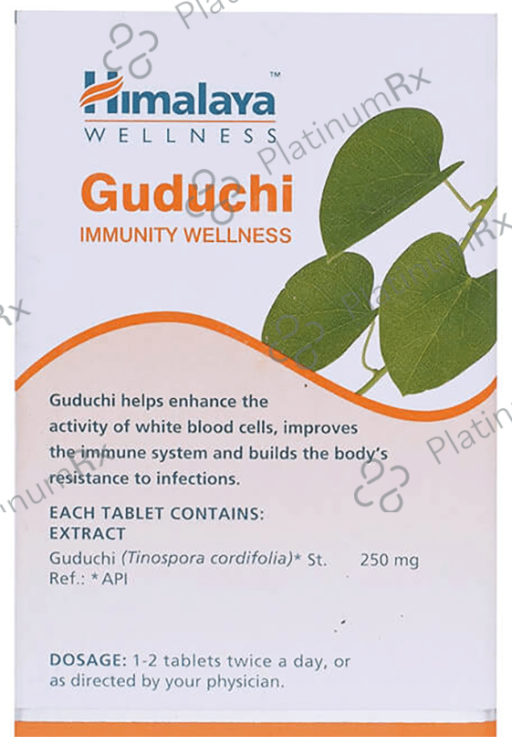 Himalaya Wellness Pure Herbs Guduchi Immunity Wellness Tablet (60 Each) 2 bottles