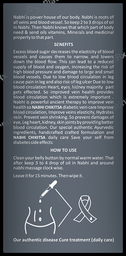 24 CT Naturals Diabetic Vein Care Nabhi Chikitsa Oil