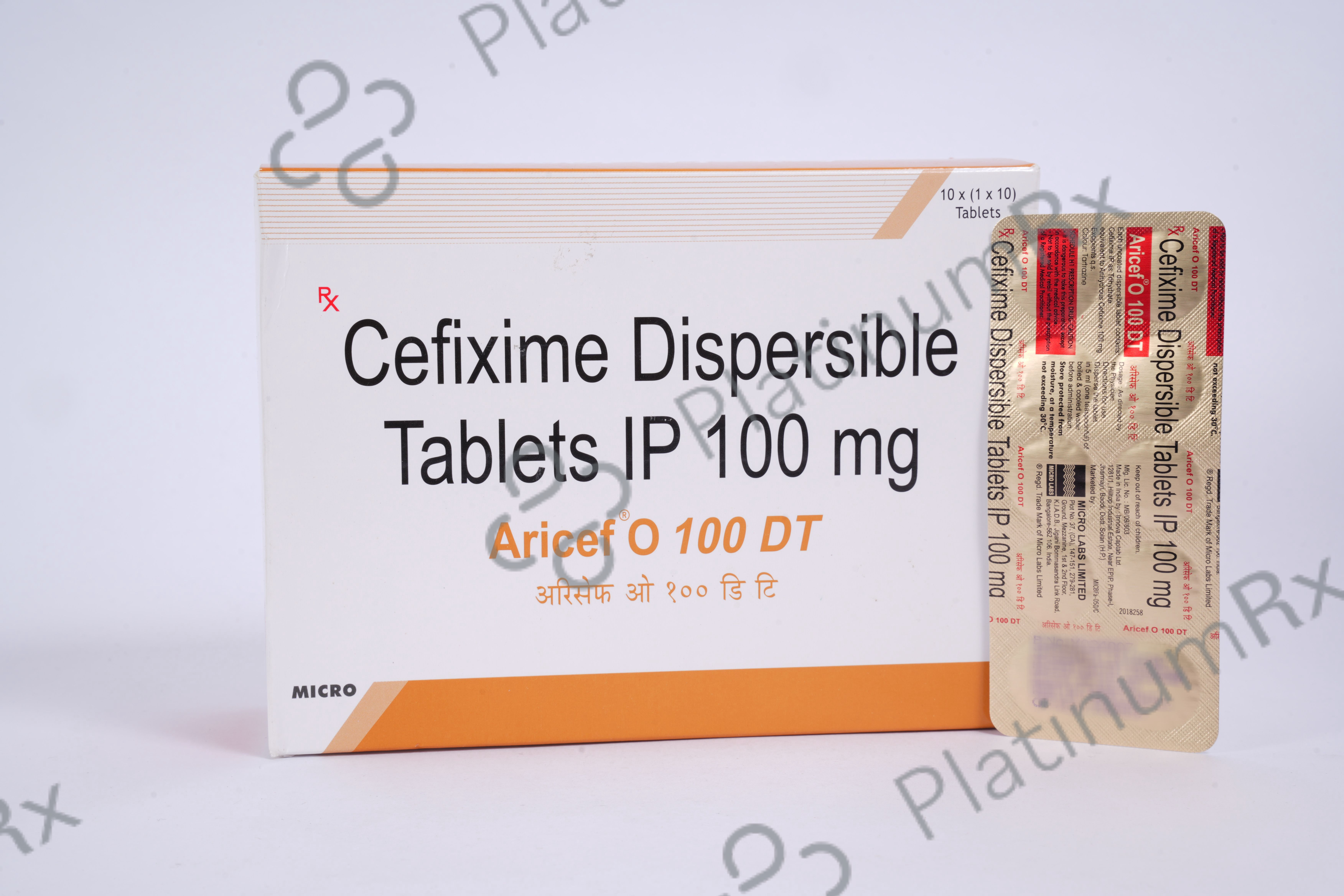 Aricef O 100mg Tablet DT 10s
