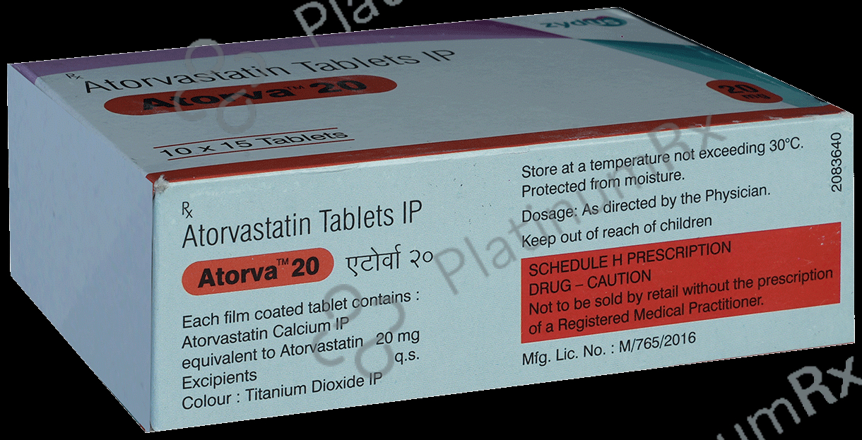 Atorva 20mg Tablet 15s